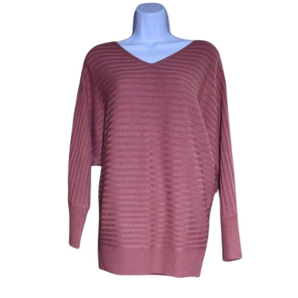 Womens Knit Sweaters Set of 2 Size XS Pink Blue V-Neck Open Back - Picture 4 of 16